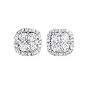 14KT WHITE GOLD DIAMOND (1CTW) EARRING