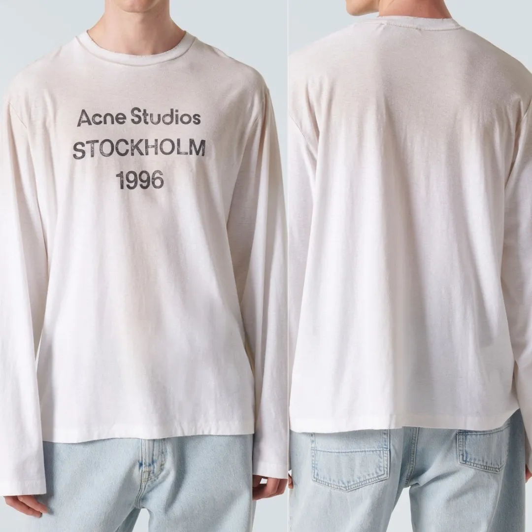 Acne Studios  |Crew Neck Unisex Street Style Long Sleeves Plain Cotton