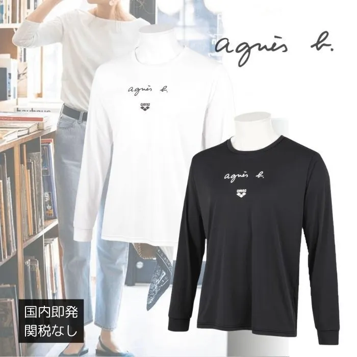 Agnes b  |Crew Neck Unisex Street Style U-Neck Long Sleeves Plain