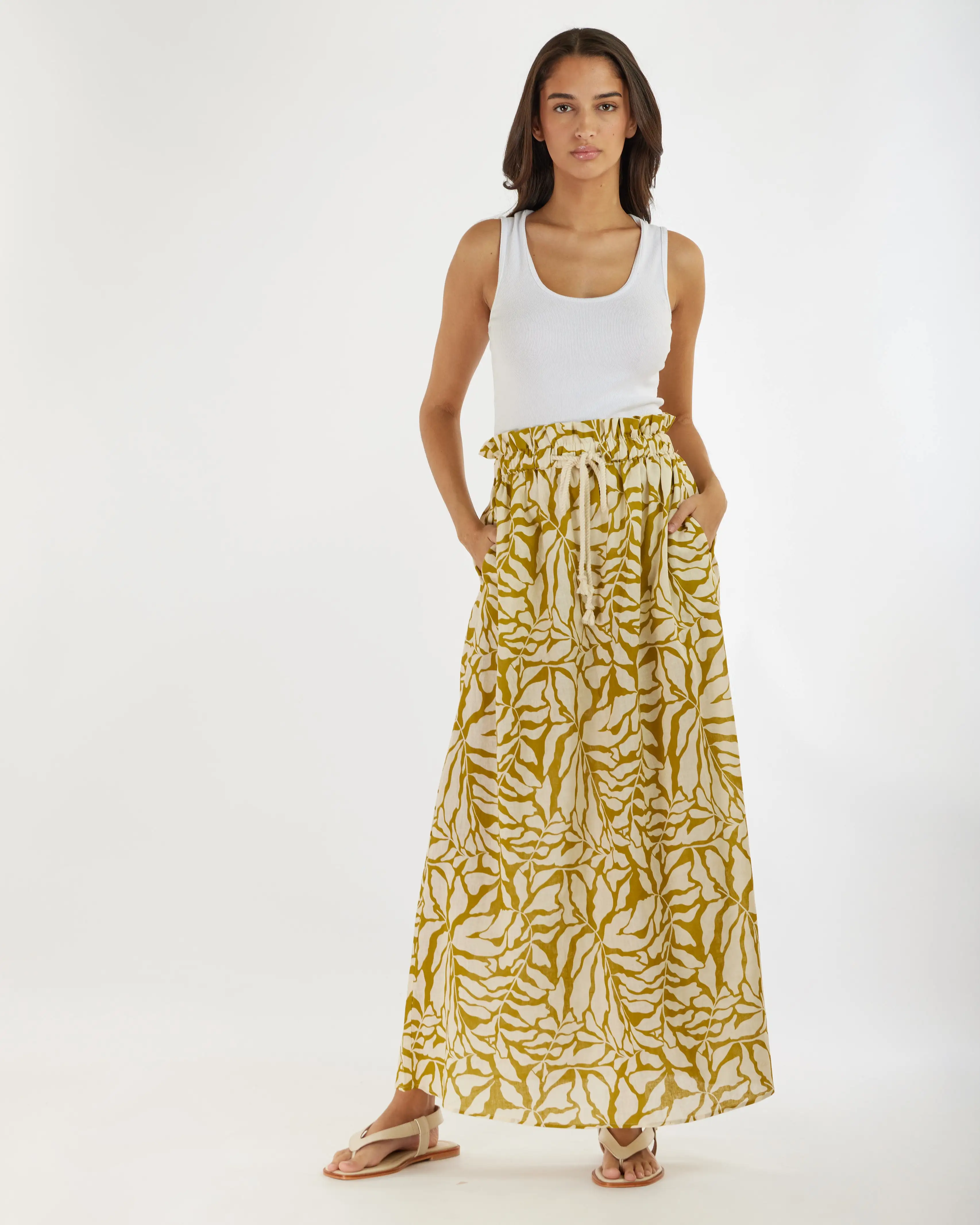 Amara Linen Maxi Skirt