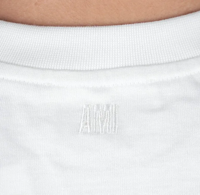 AMI PARIS  |Crew Neck Stripes Unisex Street Style Long Sleeves Cotton