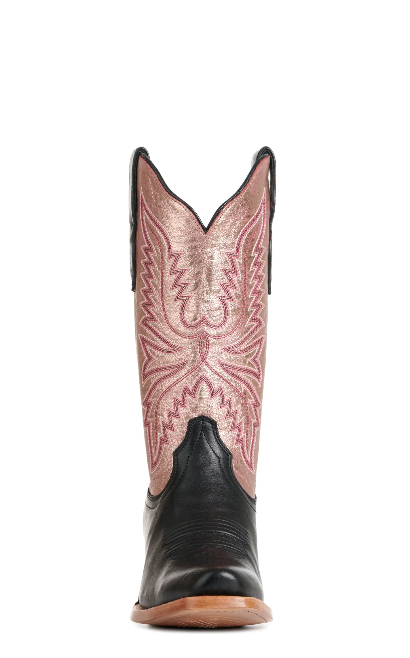 Ariat Women's Futurity Flash Black and Metallic Rose Gold Punchy Square Toe Cowboy Boots