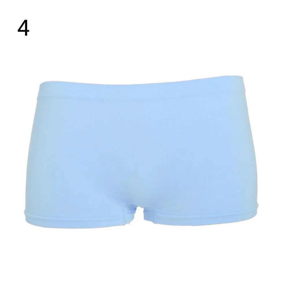 Attractive Women Boyshorts Sexy Cotton Panties Seamless Underwear Intimates Briefs Knickers Solid Color SM6