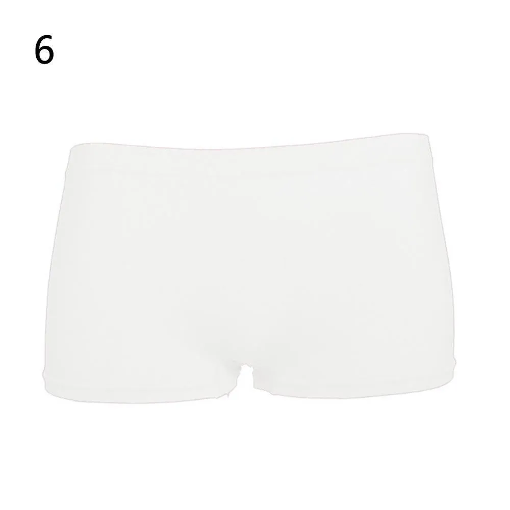 Attractive Women Boyshorts Sexy Cotton Panties Seamless Underwear Intimates Briefs Knickers Solid Color SM6