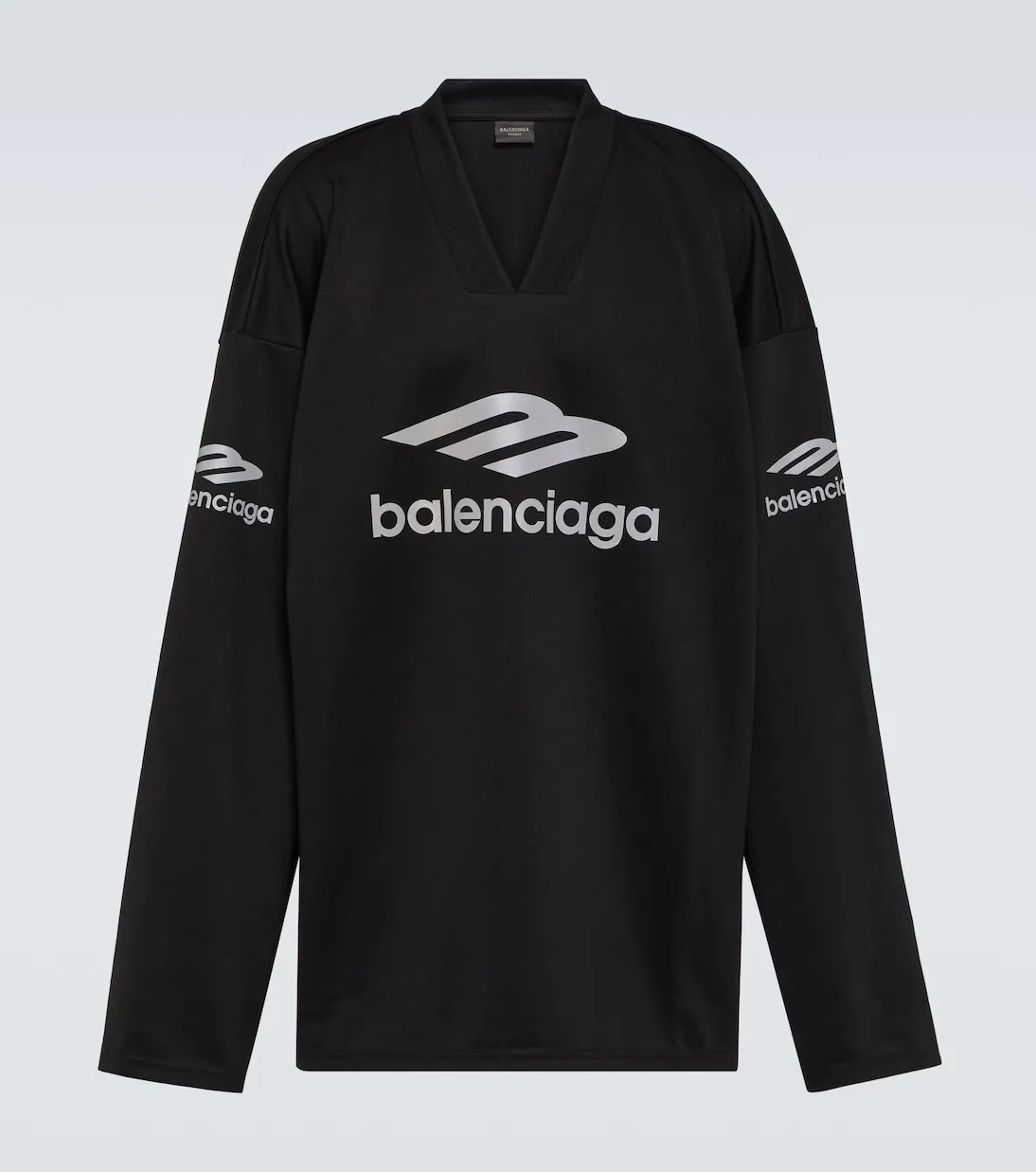 BALENCIAGA  |Street Style V-Neck Long Sleeves Plain Oversized