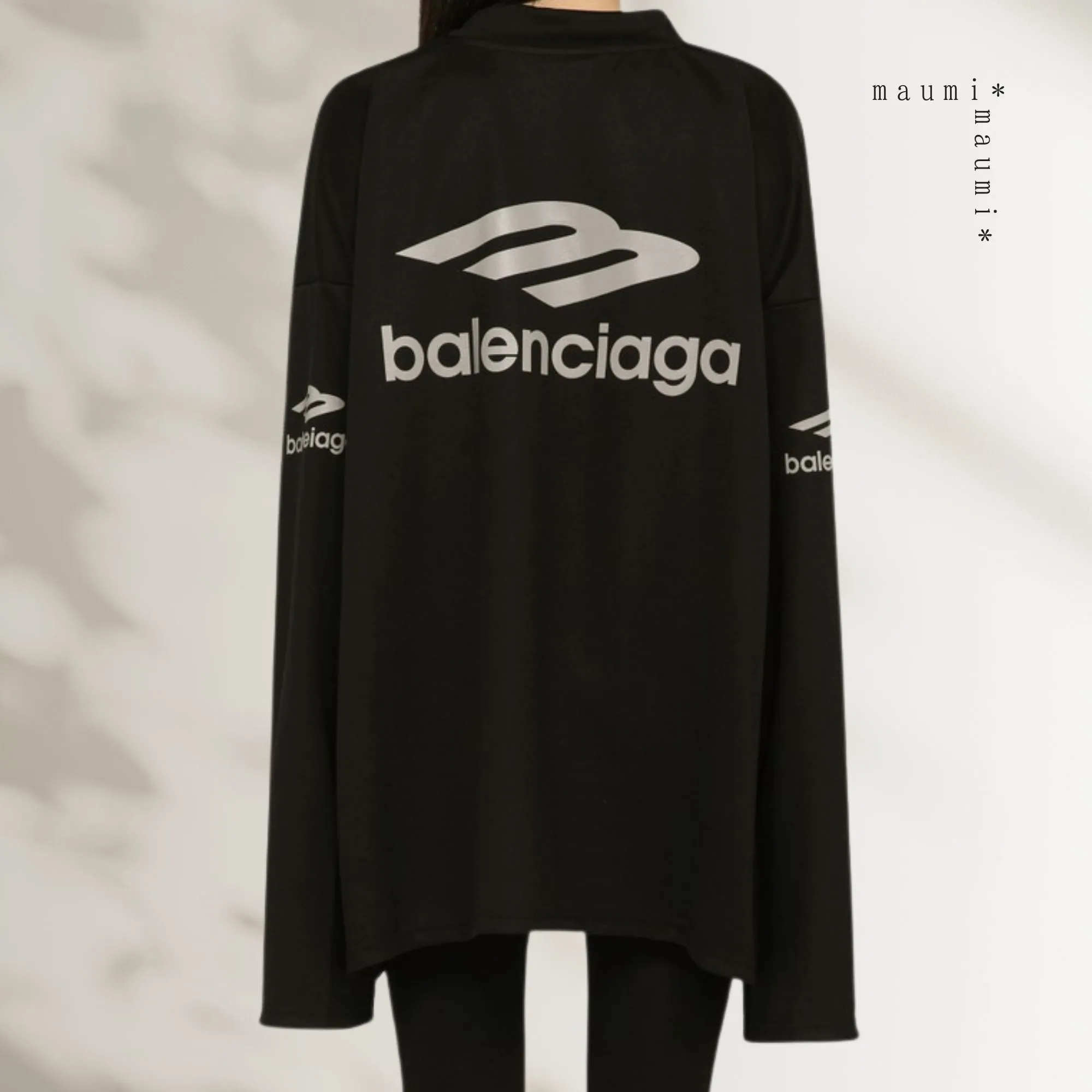 BALENCIAGA  |Unisex Nylon Street Style V-Neck Long Sleeves Oversized