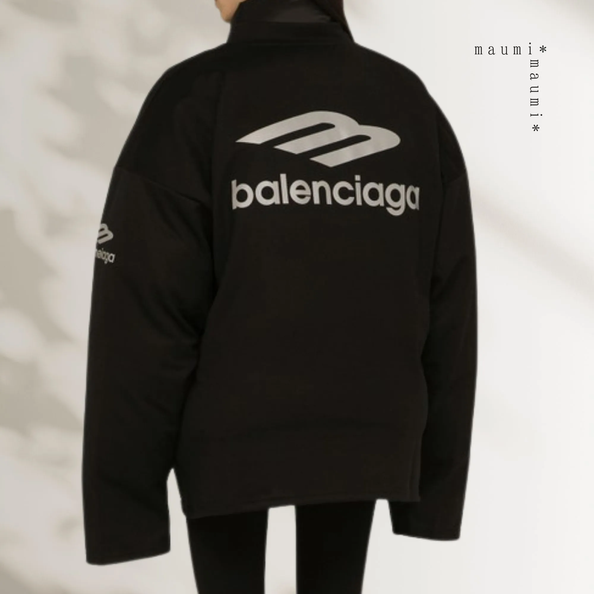 BALENCIAGA  |Unisex Nylon Street Style V-Neck Long Sleeves Oversized