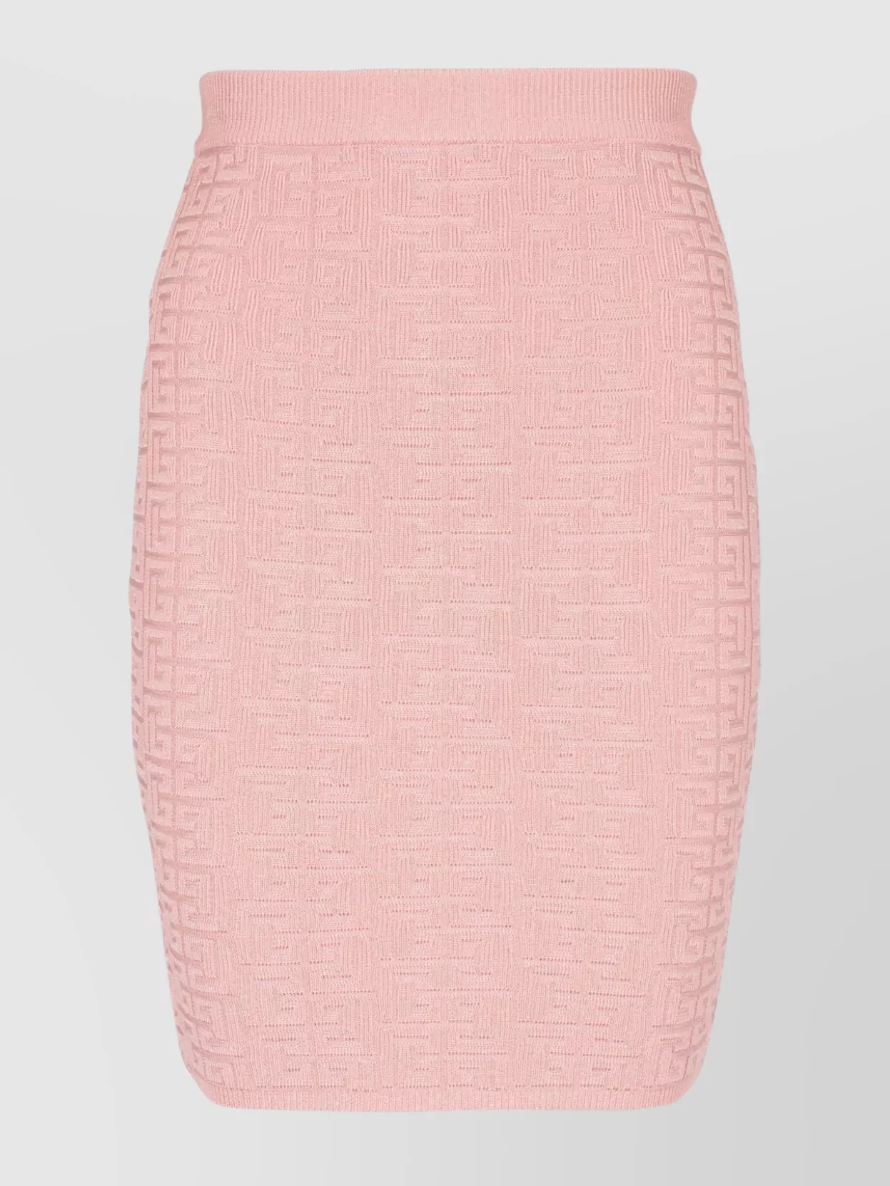 Balmain   Monogram pattern knit skirt