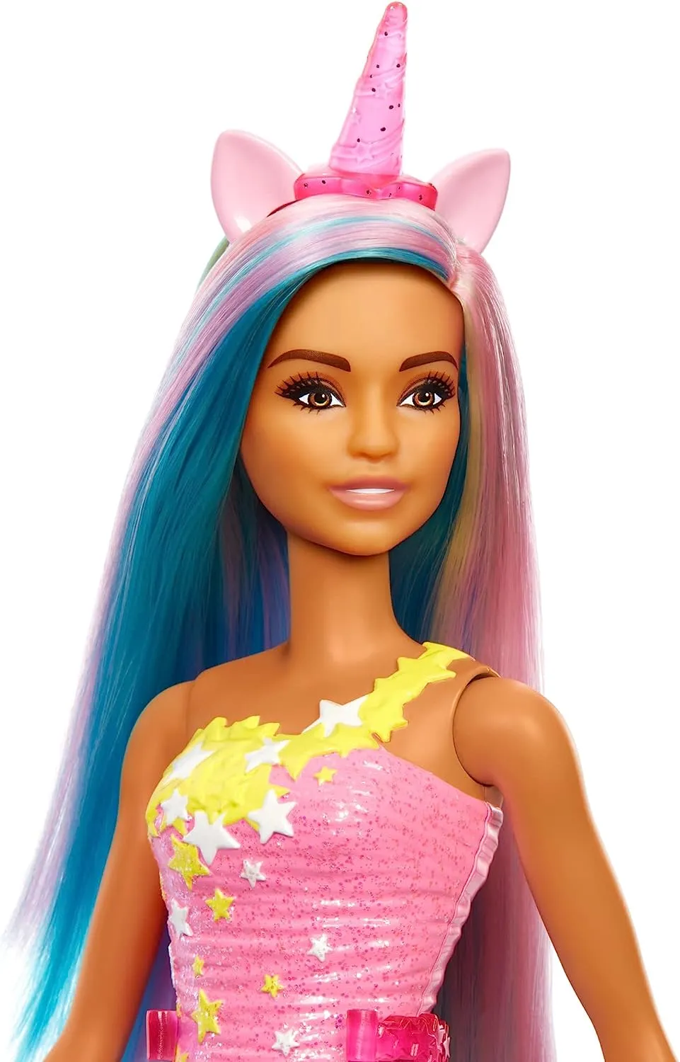 Barbie Dreamtopia Unicorn Doll (Blue & Pink Hair), With Skirt, Removable Unicorn Tail & Headband, Toy for Kids Ages 3 Years Old 