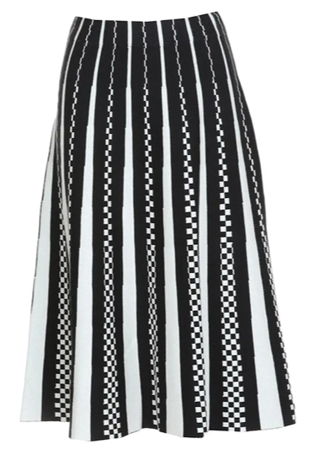 Black White Knit Skirt