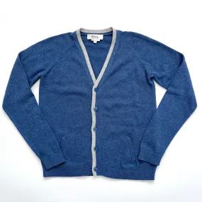 Bonpoint Blue Waffle Cotton Cardigan: 10 Years