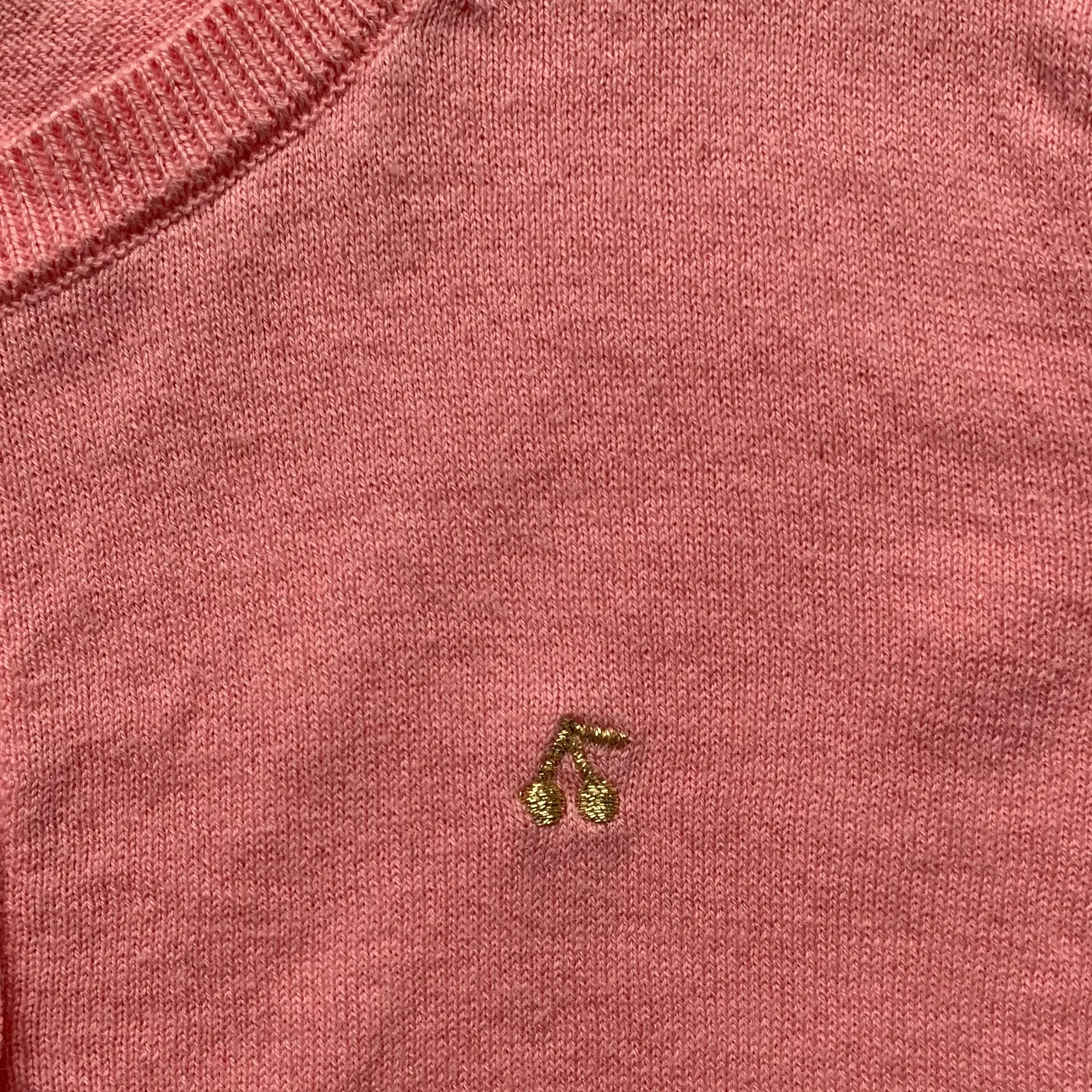 Bonpoint Candy Pink Cotton Cardigan: 3 Years