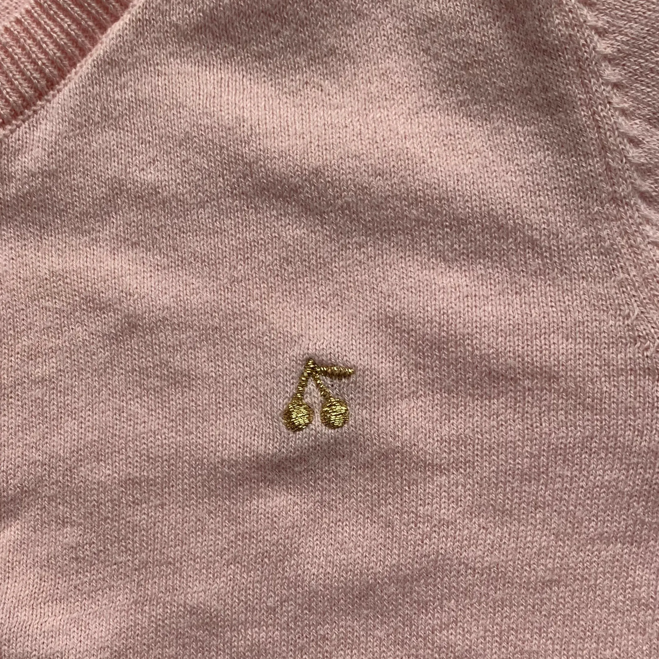 Bonpoint Pale Pink Cotton Cardigan: 3 Years