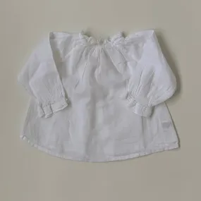 Bonpoint White Cotton Blouse: 6 Months