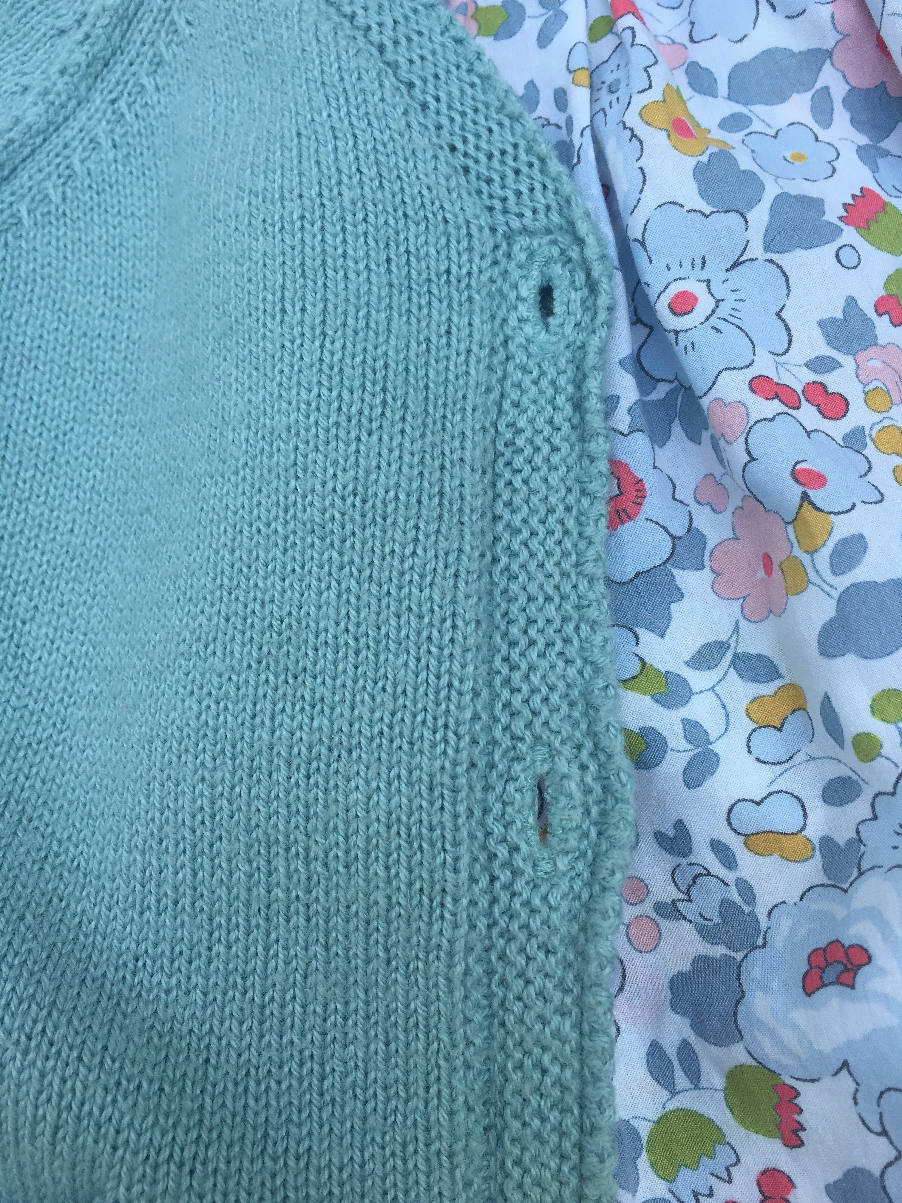 C de C Teal Cotton Cardigan: 3 Years