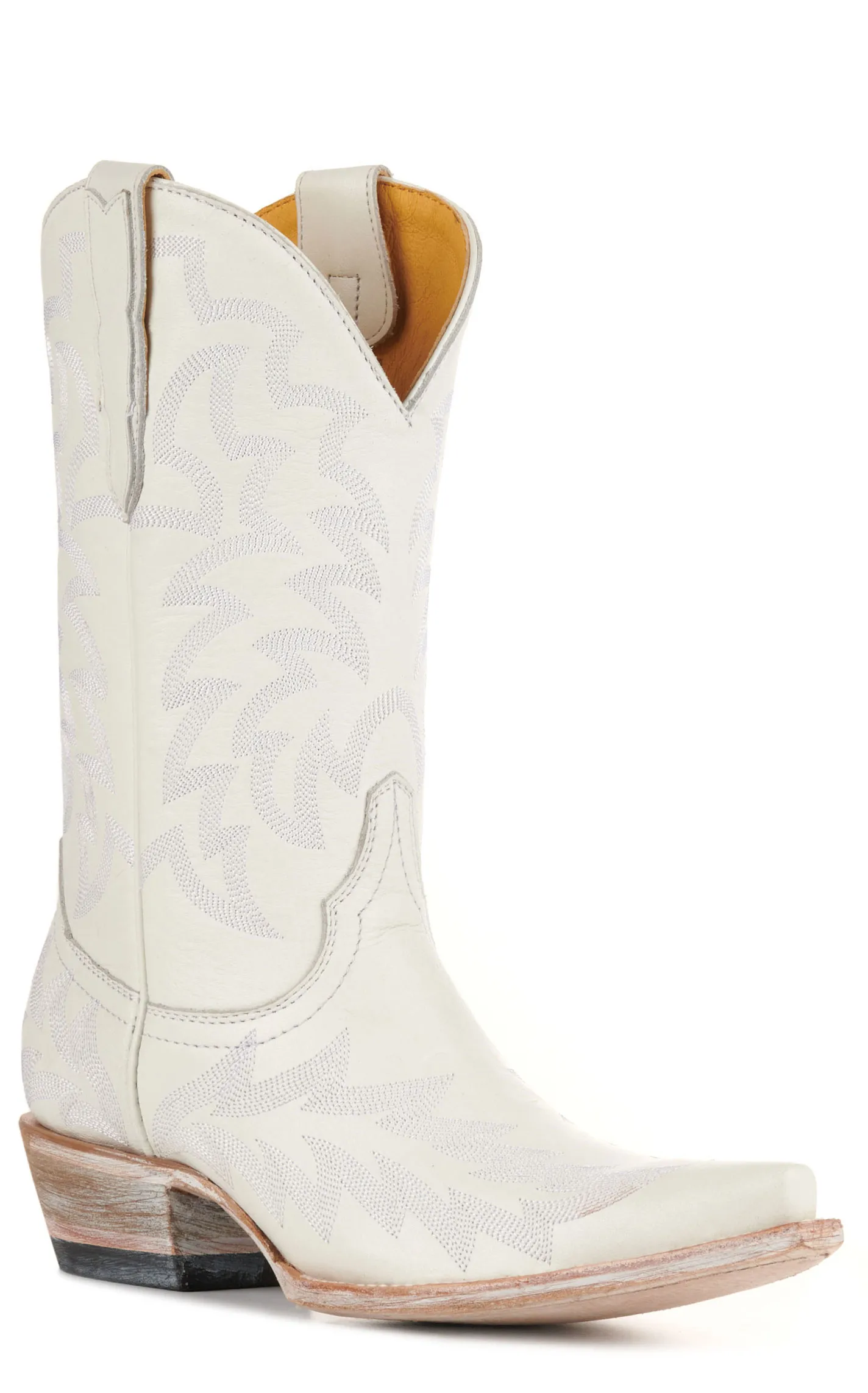 Cavender's Women's White Snip Toe Cowboy Boots