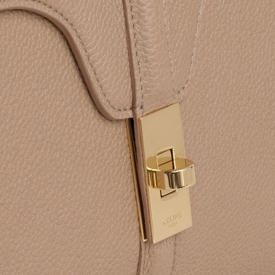 Celine Small 16 Bag In Grained Calfskin Beige