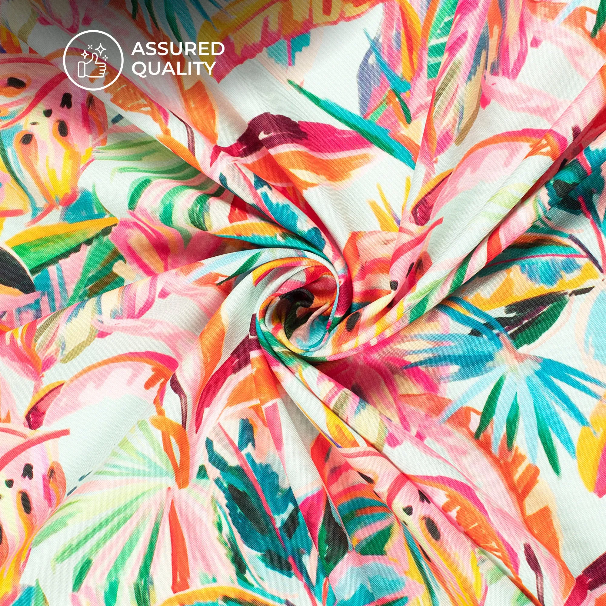 Chromatic Charms: Eye-catching Multi-color Digital Print Rayon Fabric