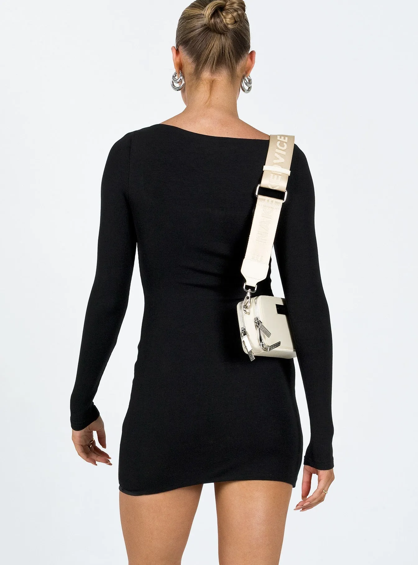 Colbert Long Sleeve Mini Dress Black