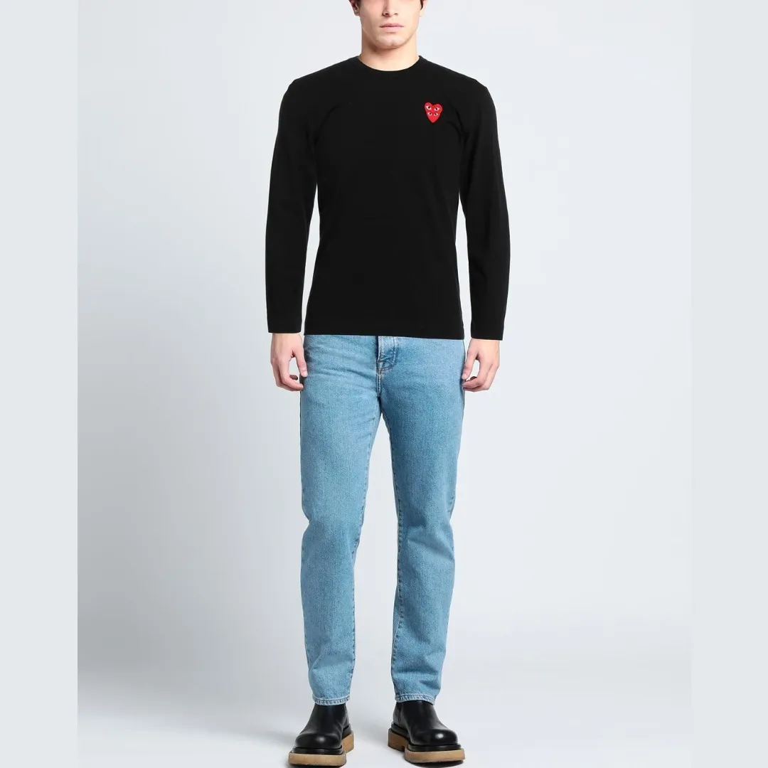 COMME des GARCONS  |Crew Neck Unisex Street Style Long Sleeves Plain Cotton