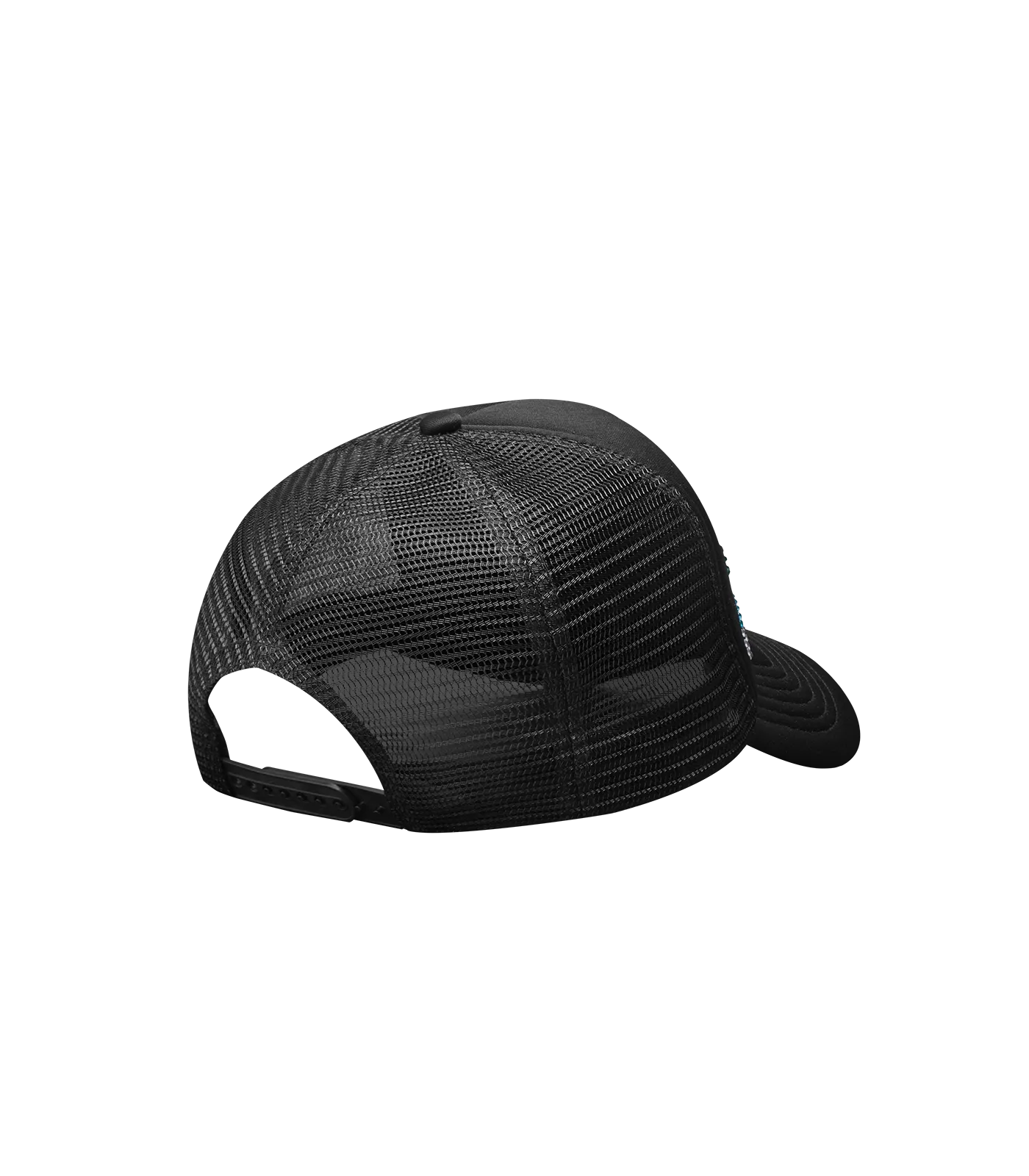 CRYSTAL RUNNING DOG TRUCKER CAP - BLACK