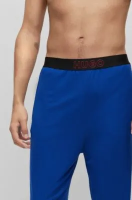 Cuffed pajama bottoms with logo waistband