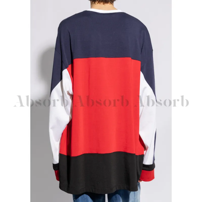 D SQUARED2  |Street Style V-Neck Long Sleeves Cotton Long Sleeve T-shirt