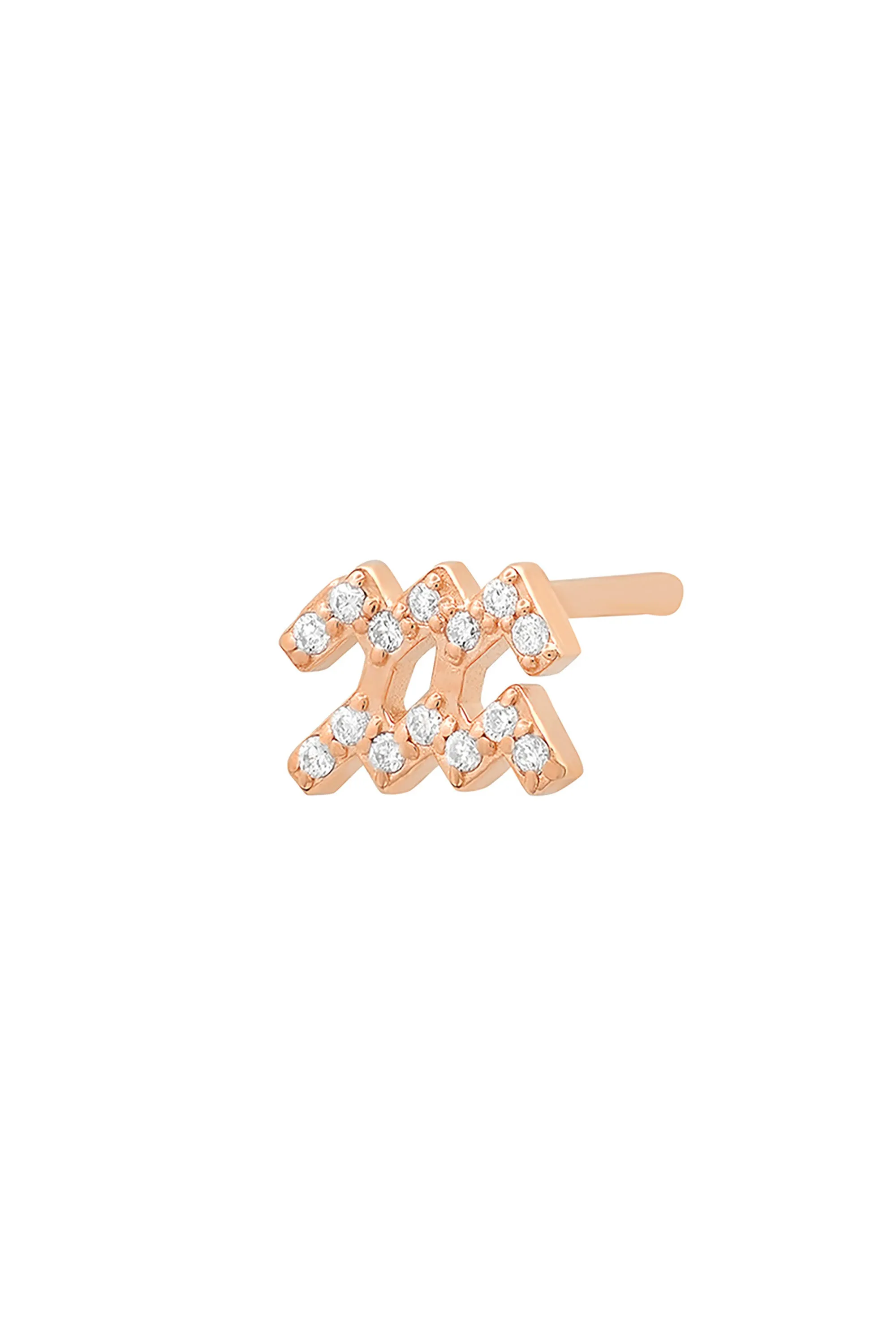 Diamond Aquarius Earring