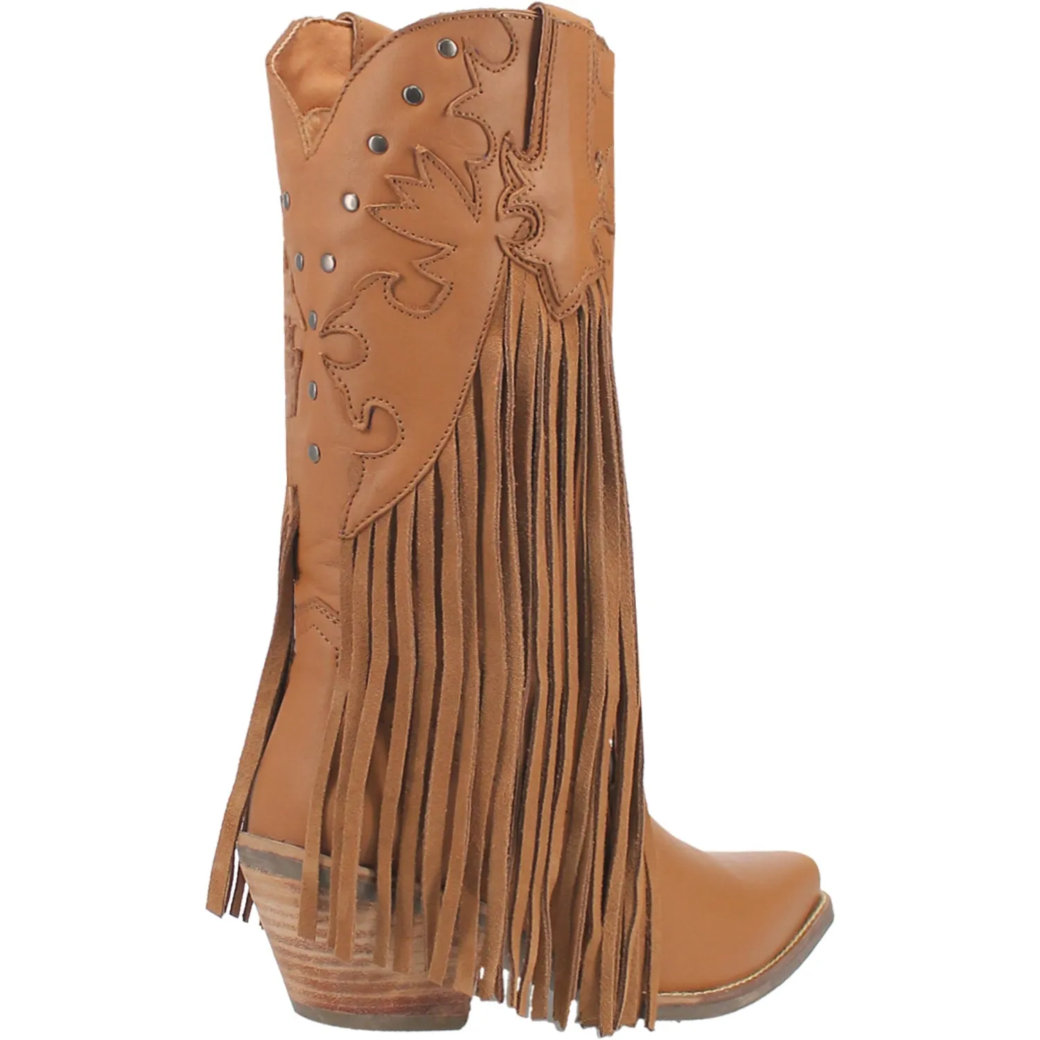 Dingo Womens Hoedown Camel Leather Cowboy Boots