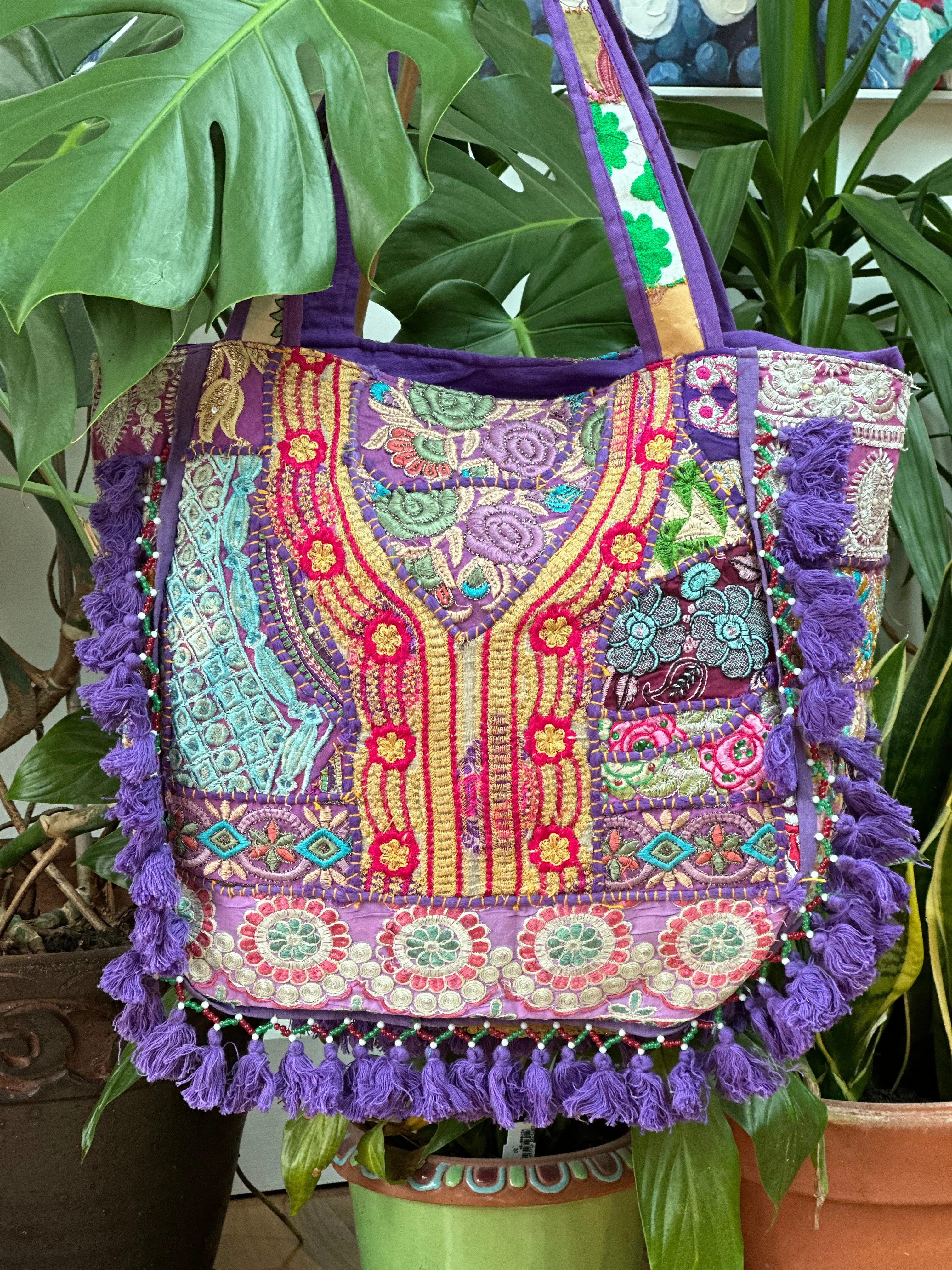 DIVINE PURPLE INDIAN SEVENTH HEAVEN SHOULDER BAG (BR232)