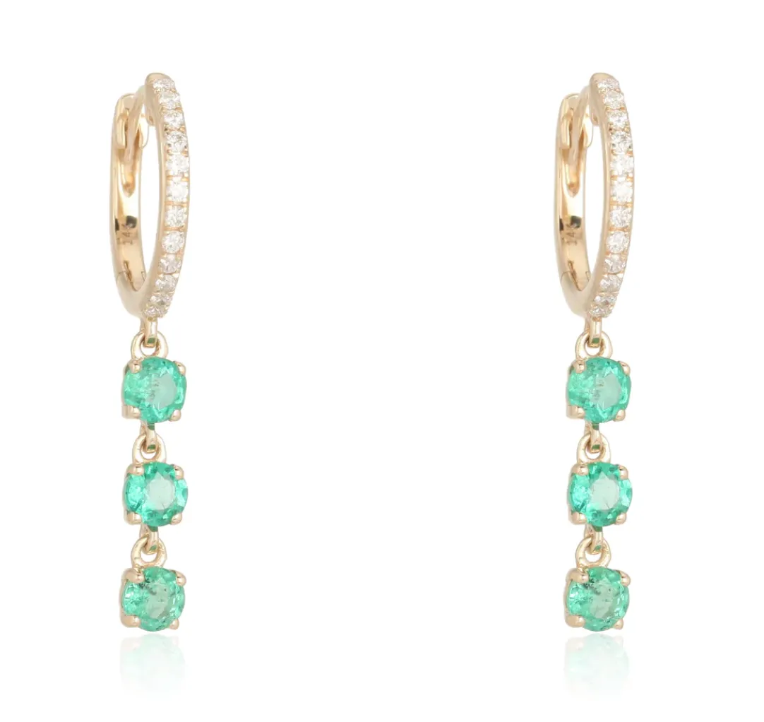 EMERALD DANGLE EARRING