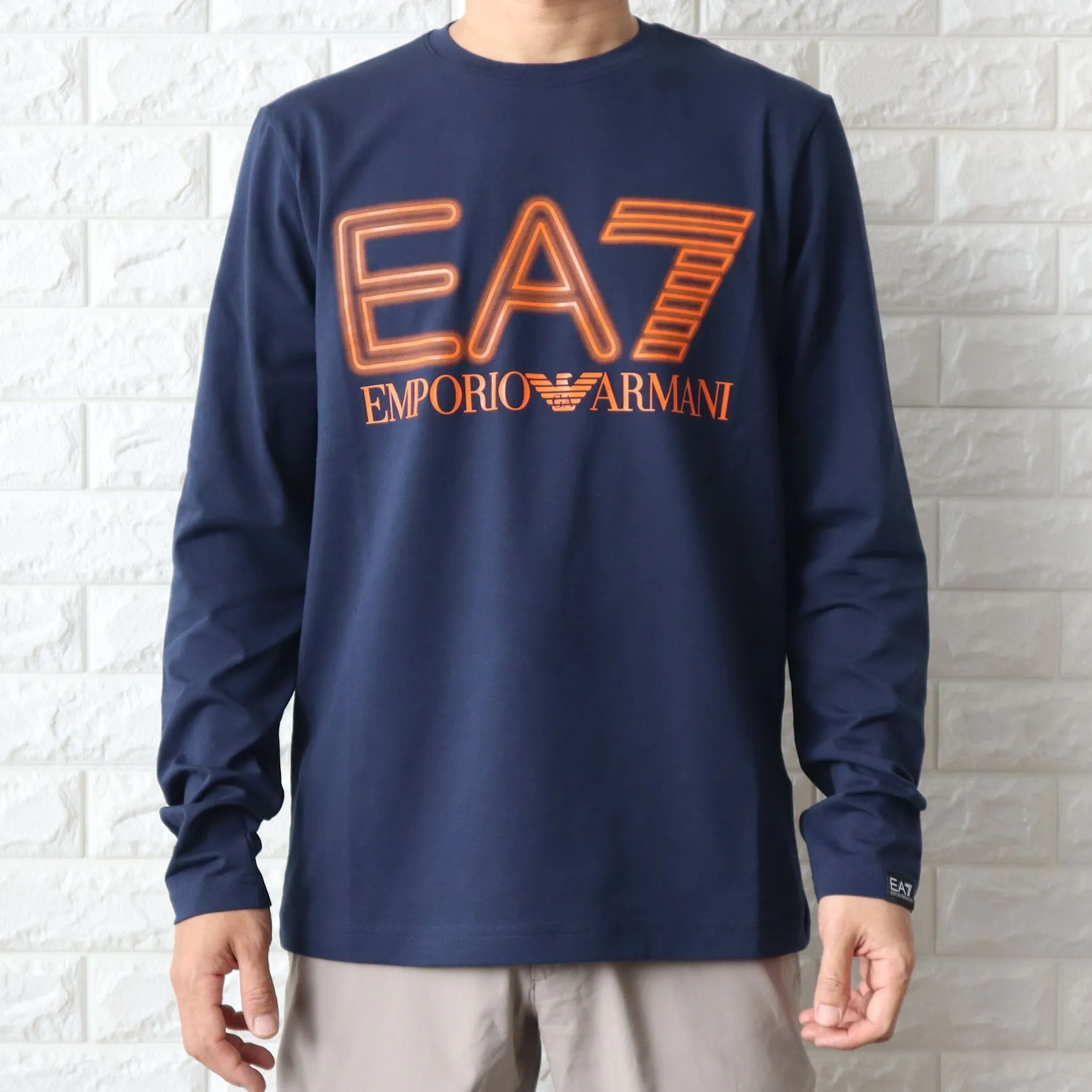 EMPORIO ARMANI  |Crew Neck Unisex Collaboration Long Sleeves Plain Cotton