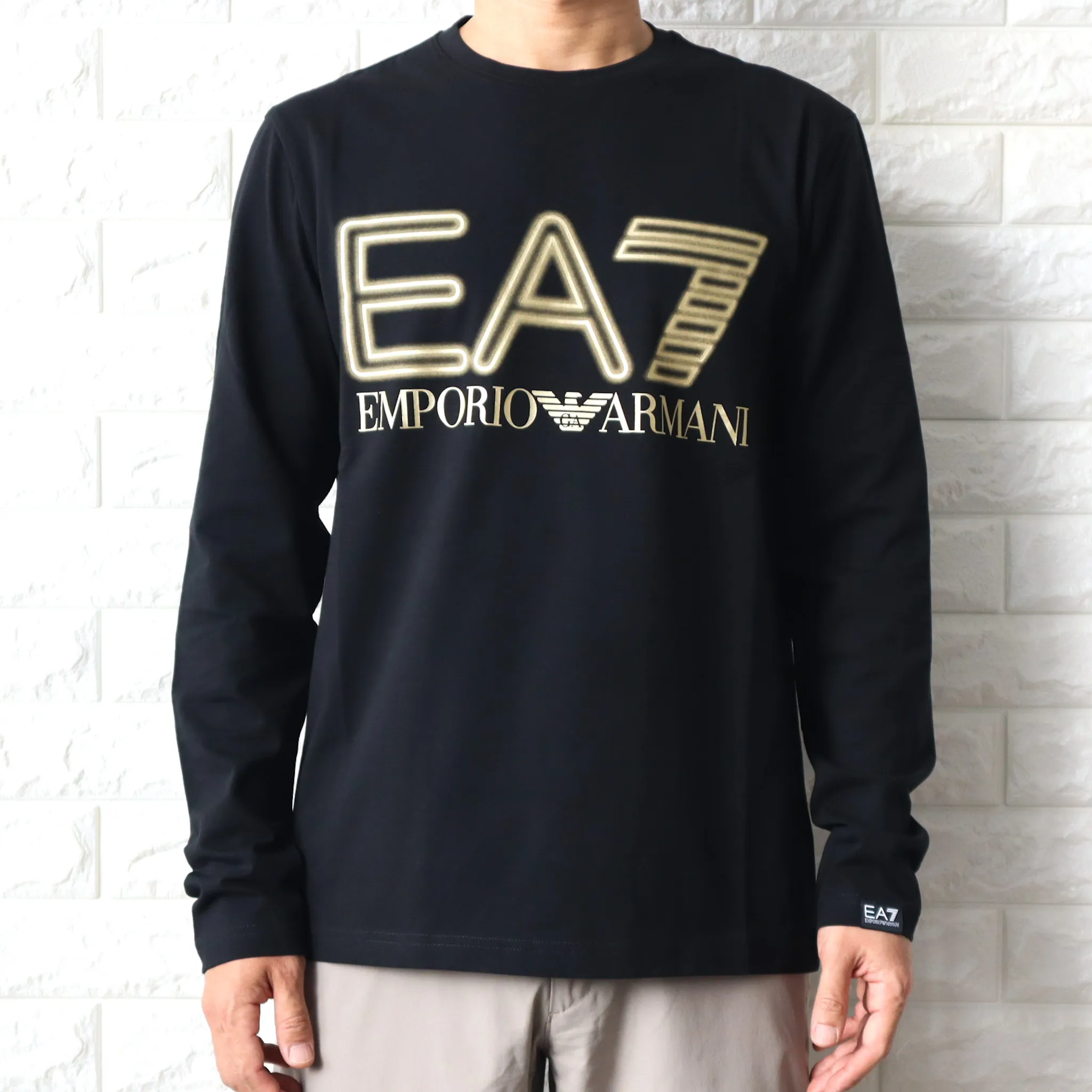 EMPORIO ARMANI  |Crew Neck Unisex Collaboration Long Sleeves Plain Cotton