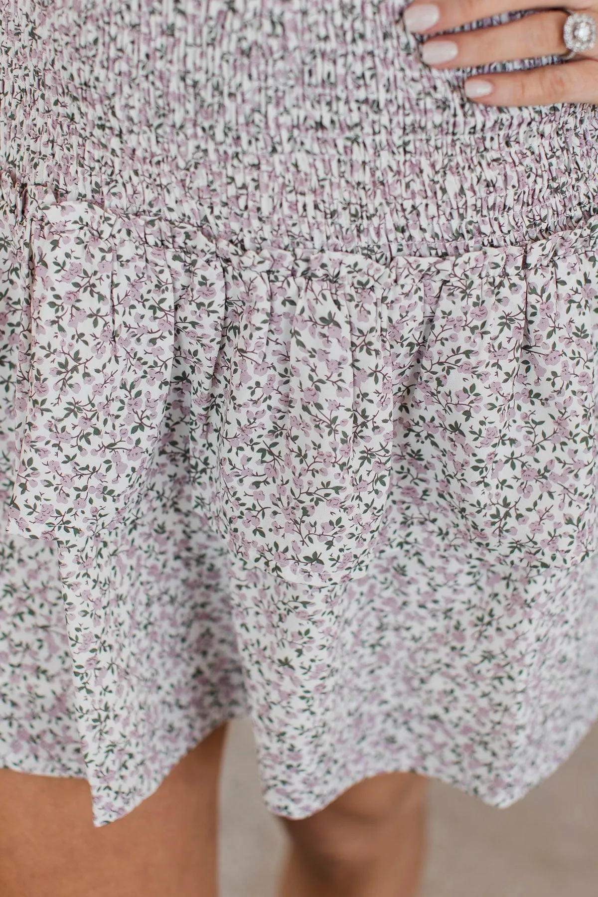 Eyes For You Floral Skirt- Off-White