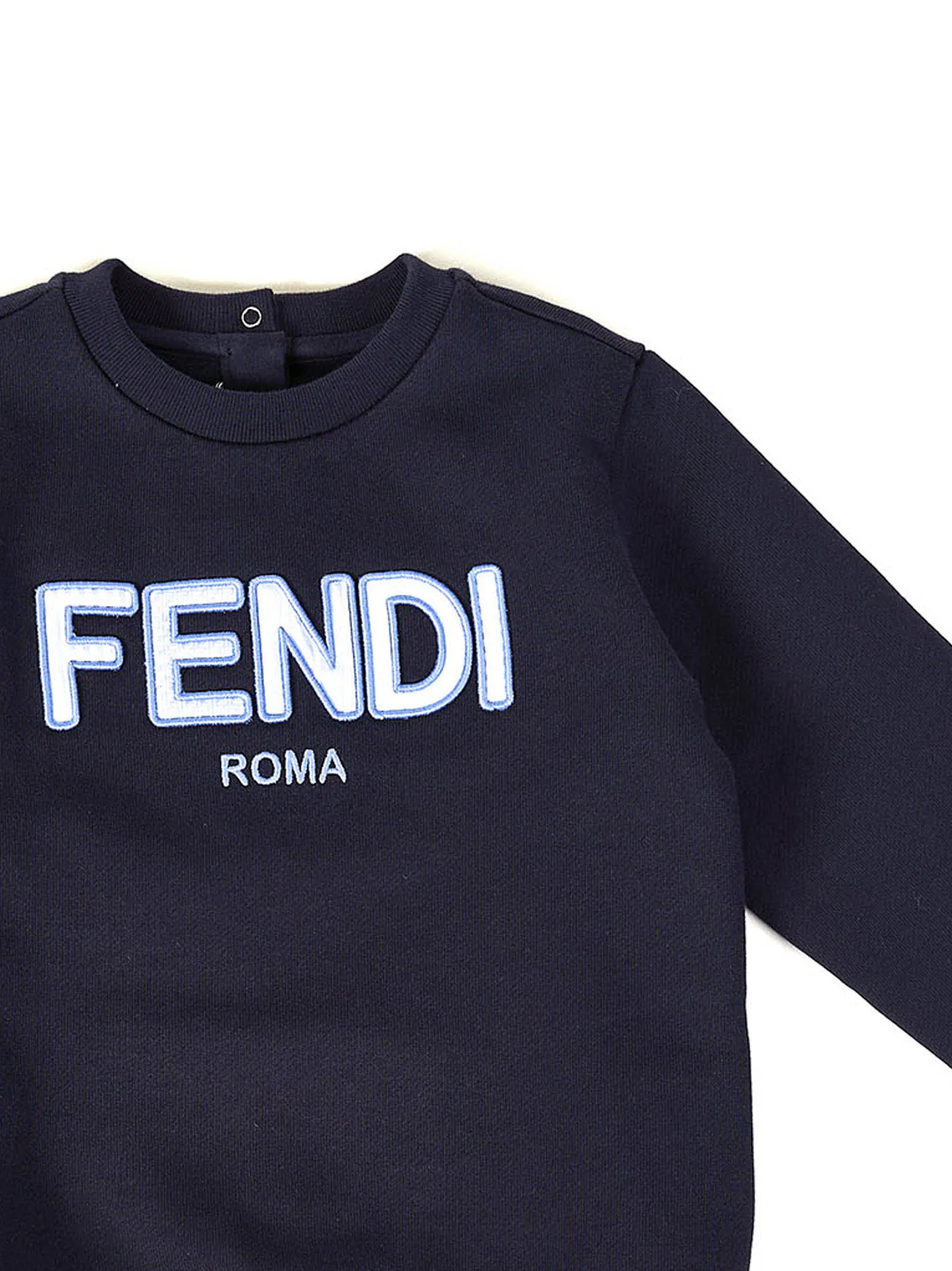 Fendi Kids Logo Embroidered Crewneck Sweatshirt