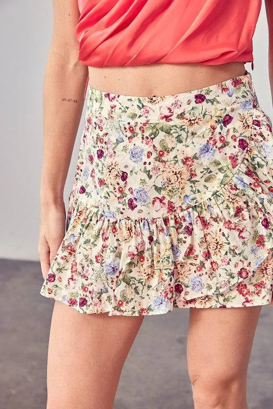 FLOWER MULTI SKIRT   SKORT