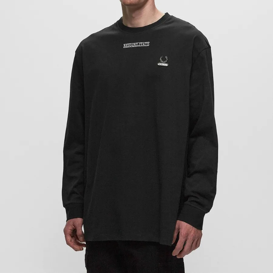 FRED PERRY  |Crew Neck Unisex Street Style Collaboration Long Sleeves