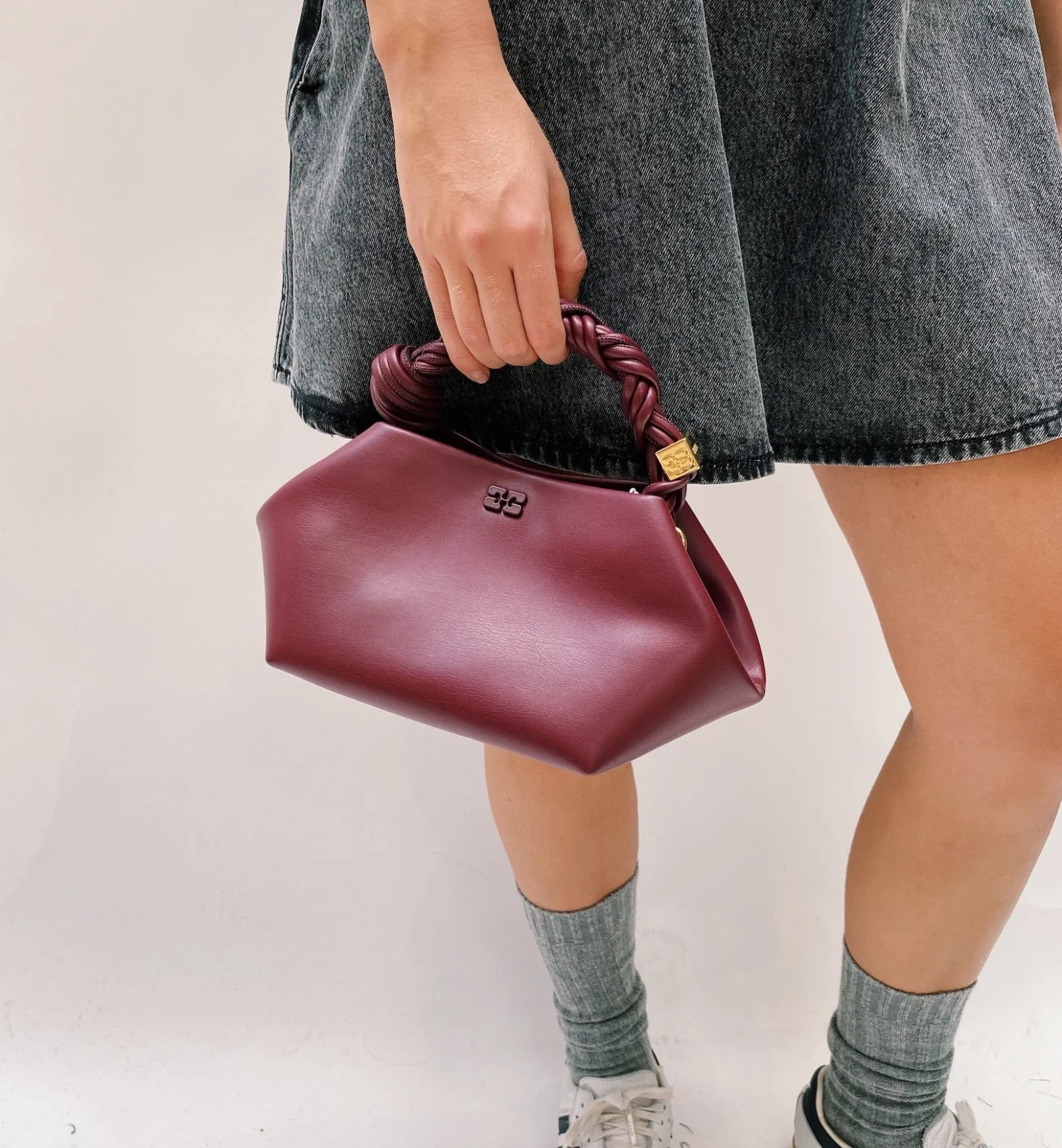 GANNI Burgundy Bou Bag