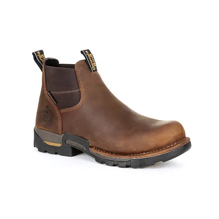 Georgia Men's 4 Eagle One Waterproof Chelsea Work Boot - Brown GB00315