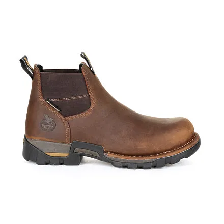 Georgia Men's 4 Eagle One Waterproof Chelsea Work Boot - Brown GB00315