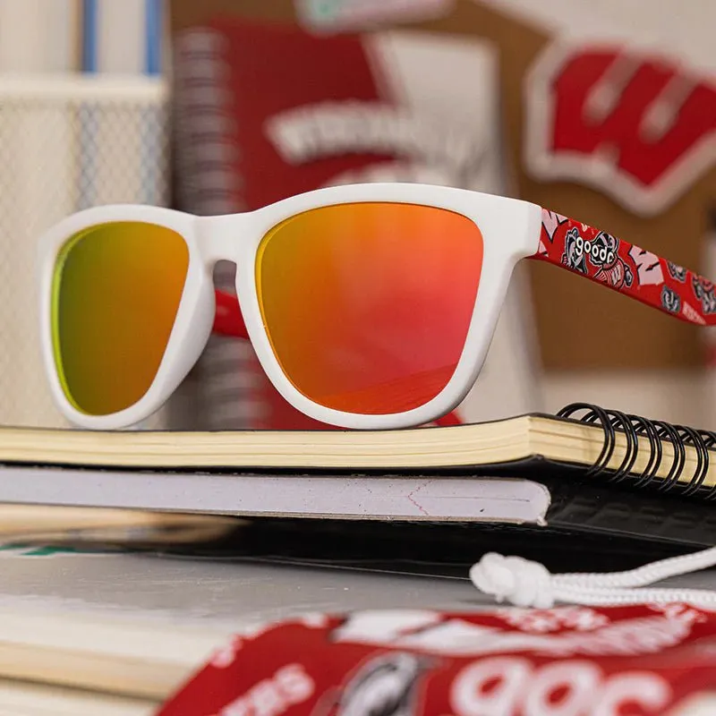 goodr OG Polarized Sunglasses Collegiate Collection - University of Wisconsin–Madison - Bucky Vision