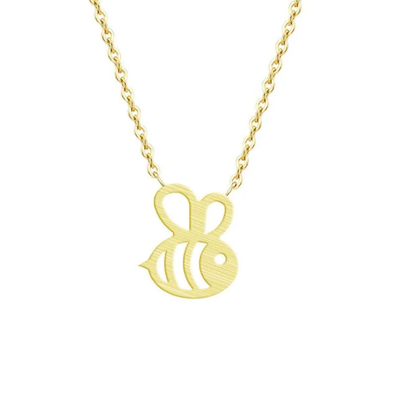 Honey Bee Chain Pendant Choker Necklace for Her