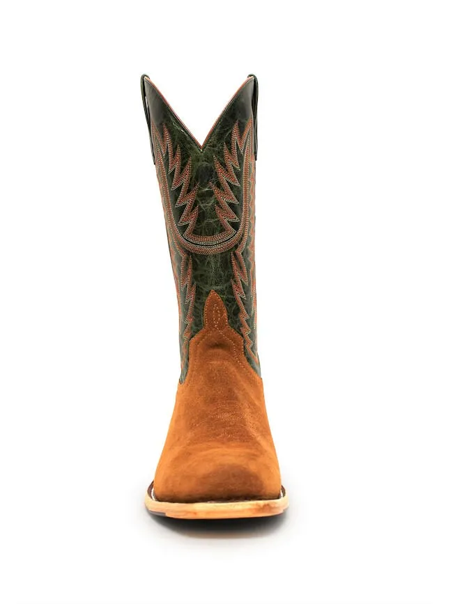 Horse Power  Mens Top Hand Camel Suede Snip Toe Cowboy Boots