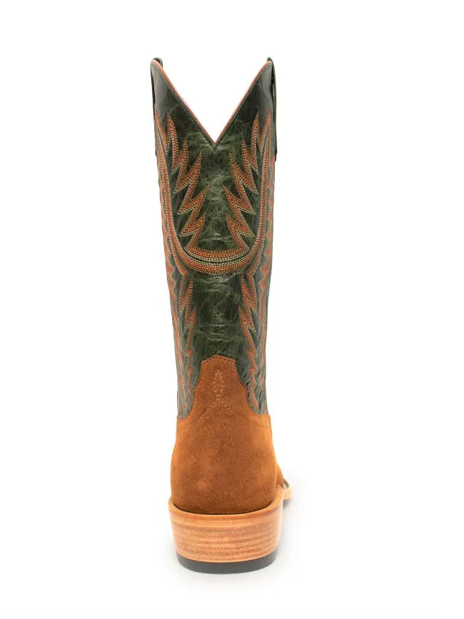 Horse Power  Mens Top Hand Camel Suede Snip Toe Cowboy Boots