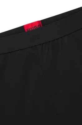 Interlock-cotton pajama bottoms with iridescent logo