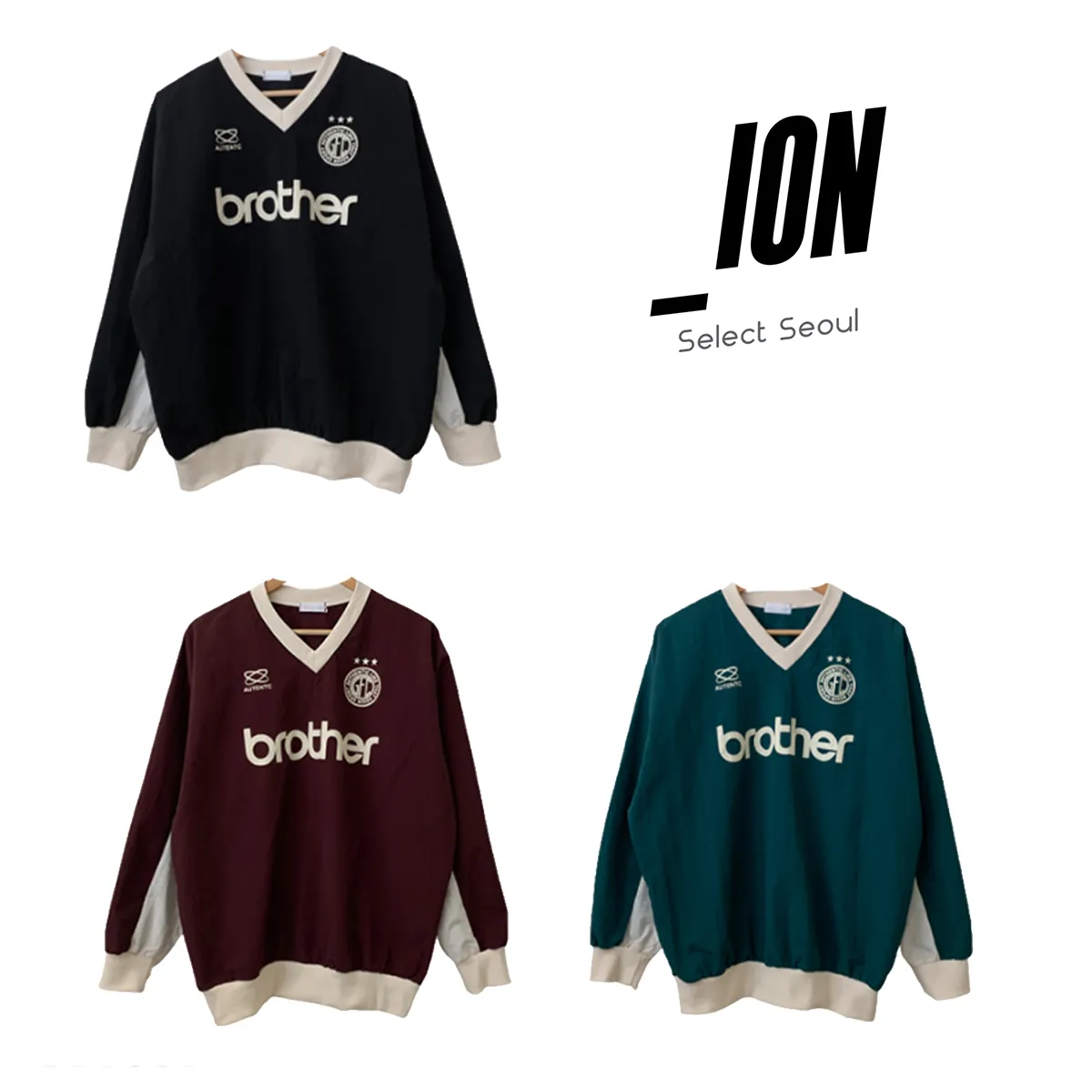 IONSEOUL  |Crew Neck Unisex Sweat Street Style U-Neck Long Sleeves