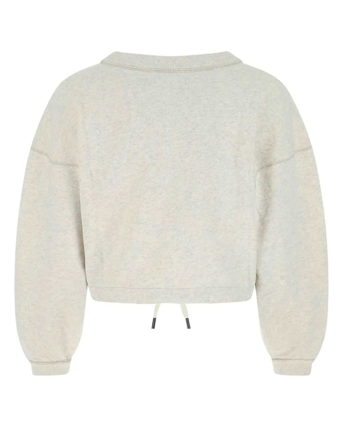 Isabel Marant toile Logo-Print Drawstring Cropped Sweatshirt