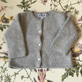 Jacadi Grey Wool/ Alpaca Knit Cardigan: 6 Months