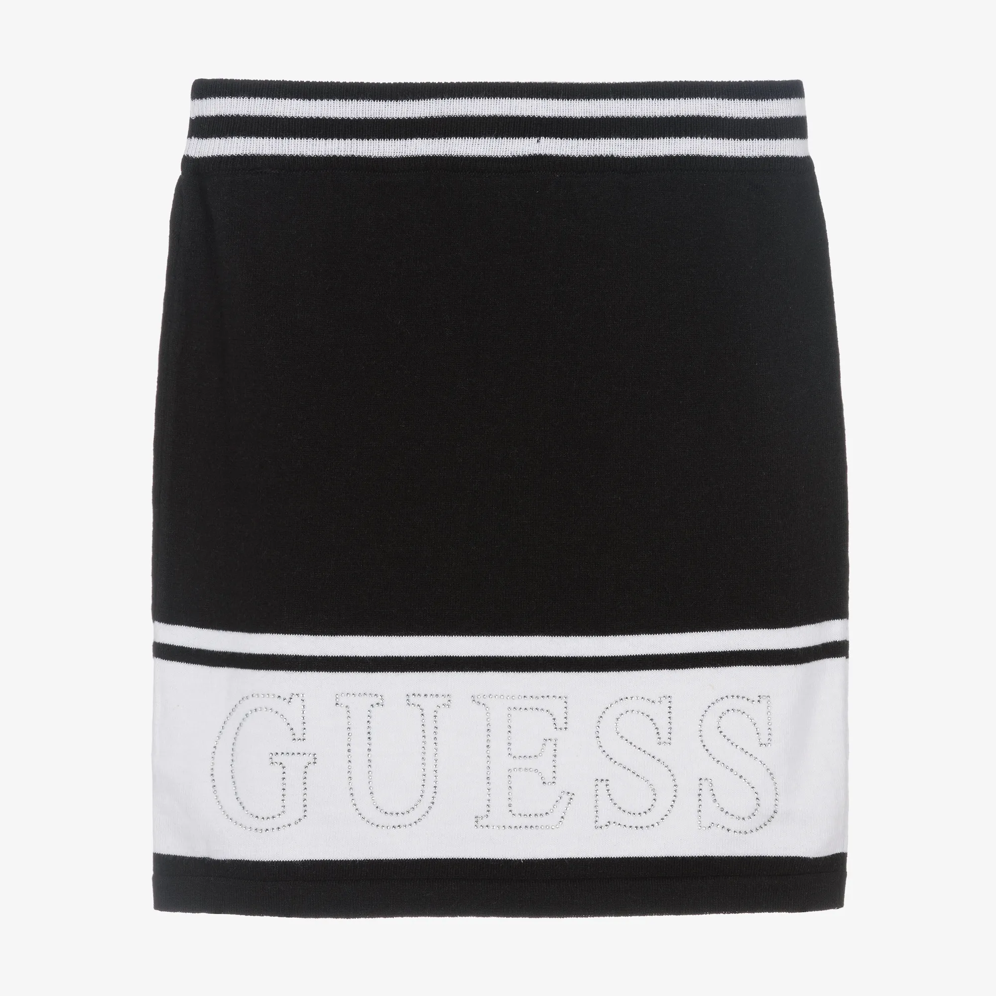 Junior Girls Black Cotton Knit Skirt