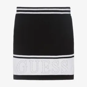 Junior Girls Black Cotton Knit Skirt